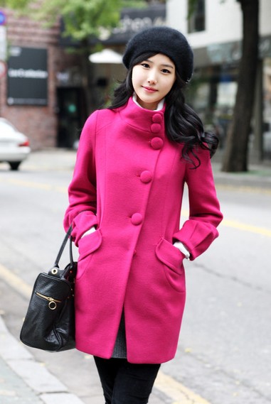 Модное розовое пальто, с чем носить