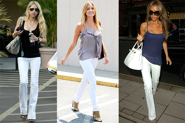 Белые джинсы с чем носить
