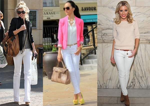 Белые джинсы с чем носить